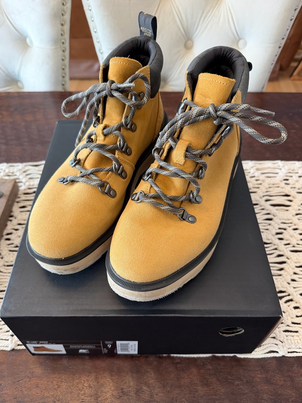 Sorel Men's Mustard Suede Hiker Boots